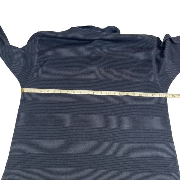 Jos J Oliver Mens XL Sweater Blue Made in Italy Merino Wool blend striped FLAW - Picture 12 of 16